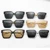 Sunglasses 2024 New Retro Large Frame Sunglasses Square Street Photo Sunglasses Personalized Chain Mirror Leg Design for Women J240202