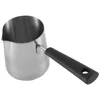 Casseroles 350ml Lait Beurre Chaud Pot Café Turc En Acier Inoxydable Cuisinière Fondue Avec Bec Pour Le Chauffage Du Thé