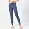 LU Yoga Legging Sexy para mujer Cintura alta 17 Movimiento de color Fiess Ejercicio elástico Diseñador Leggings Pantalones puros