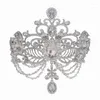 Pinces à cheveux Frontlet Goutte D'eau Cristal Bandeaux Perle Diadèmes Flapper Cap Coiffes De Mariage Strass Front Couronnes Bijoux De Fête