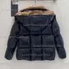 Designer para baixo parkas curto bordado emblema cor bloco engrossado quente puffer breadsuit jaqueta feminina casaco de inverno tamanho 0/1/2/3
