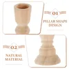 Candle Holders Candlestick Wedding Decorations For Ceremony Wooden Stand Small Holder Household Tea Light Tealight Mini Taper