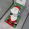 Fundas para asientos de inodoro, juego de fundas y alfombrillas navideñas, 2 uds., fundas de abrigo de tela de franela, accesorios de baño para el hogar de Navidad