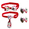 Vêtements pour chiens 1pcs Chat et couple Accessoires pour animaux de compagnie Valentine's Bow Tie Cupid Coiffe Fournitures