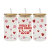 Window Stickers UV DTF Cup Wrap Transfers Valentine's Day Waterproof For Glass Decoration D6058