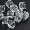 Żyrandol Crystal 10pcs 10 mm przezroczyste kwadratowe koraliki Suncatcher pryzmaty domowe części