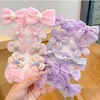 Acessórios de cabelo bonito flores bowknot clipes menina franja clipe hairpin crianças não machucam mulheres