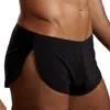 Cuecas jockmail boxer shorts pijamas lado split gay cueca calcinha tronco sexy cueca homme moda sleepwear