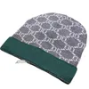 Czapki czapki/czaszki designerskie czapki na dzianinowe czapki popularne zimowe kapelusz klasyczny litera gęsi druk G-10