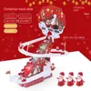 Santa Claus Climbing Stairs Early Education Electric Track Little Yellow Duck Light Music Pig Toys Christmas Halloween Gift 240129