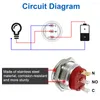 Controllo casa intelligente 22mm Interruttore a levetta in metallo Interruttore a bilanciere illuminato a LED Car RV Auto Cruscotto per barca Autobloccante 12V 24V 20A ON-Off 3 Pin SPST