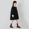 Girl Dresses Teenager Kids Navy per bambini per ragazze a maniche lunghe a vellutoy e abito autunno girare i bambini abiti da autunno