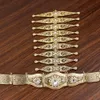 Sunspicems Gold Silver Color Marockan Belt Breast Crystal Wedding Smyckesuppsättningar för kvinnor Arab Caftan Bijoux Bride Gift 240118