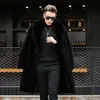 Mink Coat Mens Whole Autumn and Winter Designer Thickened Long Casual Large Imitation Fur Fashion JLW5