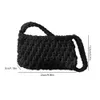 Handgefertigte Strickhandtaschen für Frauen, Baumwollseil-Einkaufstasche, Geldbörse, gehäkelt, kleine Hobo-Umhängetaschen, modische Einkaufstaschen, Clutch 240127