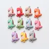 Charms 10st 20 24mm Söta dinosaurier Mini Animal Pendant Harts Craft Diy Jewelry Armband Earring Halsband Keychain Phone Making