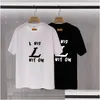 Мужские футболки Дизайнерская футболка с вышитыми этикетками Качественная мода с короткими рукавами для мужчин и женщин Короткая футболка Модели для пар Хлопок Luxur Otdiz