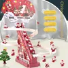 Santa Claus Climbing Stairs Early Education Electric Track Little Yellow Duck Light Music Pig Toys Christmas Halloween Gift 240129