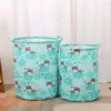 Laundry Bags In 2024 Linen Dirty Basket Foldable Round Waterproof Organizer Bucket Clothing Children Toy Large Capacity Storage