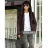 Jaqueta de pele masculina designer versão coreana falso coelho na moda com capuz inverno quente topo 23z2