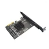 Câbles d'ordinateur adaptateur SATA PCI E 6 Ports 3.0 vers carte d'extension Express X4 SATA3.0 PCIe contrôleur PCI-e pour disque dur ASMedia ASM1166