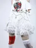 Rokken Arrval Harajuku Punk Chain Cross Witte Rok Gothic Lolita Elastische Hoge Taille Kant Cake Mini Kawaii Vrouwen