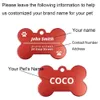 Coleiras para cães Etiquetas de endereço personalizadas para cães Etiquetas de identificação Etiqueta de cão gravada Etiqueta de cão personalizada Coleira de cão para gatos Etiqueta de nome de cão Coleiras de identificação de animais de estimação