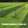 Portabel Badminton Set Easy Professional Standard Volleyball Net för tennis pickleball Training inomhus utomhus droppe 240122