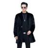 V Designer Neck Long Daopao Mens Mink Fur Coat Hela Casual Fashion Trend 2DZG