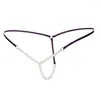 Women's Panties Fashion Sexy Pendant Pearl G-Rope Thong Lace Low Waist Adjustable Underwear Hollow Briefs Ropa Interior