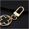 Lüks Tasarımcı Anahtarlık Twiggy Zincir Altın Harfler Moda Kadın Çanta Tahçesi Kravat Alaşım Klasik Anahtar Yüzükler -6 Damla Teslimat Dhrys