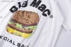 Мужские футболки 23SS 3D Гамбургер Печать