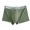 Onderbroek 4 stks/partij Man Ondergoed Mode Katoen Comfortabele Ademende Boxers Mannen Mannelijke Brief Gedrukt Slipje Shorts