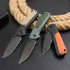 Specialerbjudande BM430BK Pocket Folding Knife D2 Stone Wash Drop Point Titanium Coating Blade Nylon Plus Glass Fiber Handle Outdoor EDC Knives Nylon Bag 3 Styles