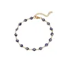 Link Bracelets Stainless Steel Bracelet Round Evil Blue Eye Enamel Colorful Beads Gold Color Chain For Women Charm Female Jewelry Gift