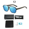 Sunglasses NONOR Polarized For Men Bamboo Wooden Eyeglass Frame UV400 Ultraviolet Protection