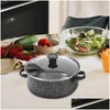 Pans Mini Enamel Pot Ceramic Cookware With Handle Small Sauce Pan Boiling Cooking Non Drop Delivery Dhipo