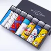 Sous-vêtements 7pcs / lot Sous-vêtements pour hommes Sous-vêtements sexy Boxer Shorts Dessin animé Anime Prints Funny Mignon Confortable Respirant pour hommes