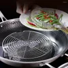 Hervidor doble de acero inoxidable, rejilla para vapor, bandeja para cocinar al vapor, multifunción, bollo relleno, huevos, parrilla, soporte para vapor, estante, accesorios de cocina