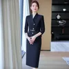 Two Piece Dress Est 2024 Spring Summer Formal Blazers Women Business Suits With Jackets Coats And Skirts Professional Career Sets