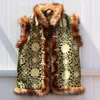 Autumn and Winter Designer Mens Imitation päls kappa kort Vest Raccoon Dog Tang Style Performance Clothes RHW4