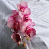 Branche d'orchidée en plastique, fleurs décoratives, toucher réel, faux papillon artificiel pour décoration de mariage à domicile, Flores artificielles