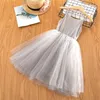 Robes de fille Été doux robes de princesse pour les filles fête Tulle Tutu enfants robes élégant sangle moelleux robes de fée 3-8Y robe de bal robes