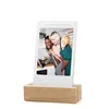 FRAMENTOS VERTICAL PO Frame PO Câmera instantânea Acrílica Luz LED de 3 polegadas Tabela de imagens para Fujifilm Instax Mini Desktop Decor