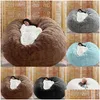 Chair Covers Chair Ers D72X35In Nt Fur Bean Bag Er Big Round Soft Fluffy Faux Beag Lazy Sofa Bed Living Room Furniture Drop Delivery Dhfwx