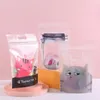 Portable Sweet Sugar Cartoon Pattern Stand Up Packaging Bags 23*15.5+4cm For Baking Cookies Snack Food Coffee Bean Dried Fruit Kernels Christmas Candy Zipper Pouches