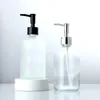 Förvaringsflaskor 410 ml kropp flytande dispenser glas tom flaskbehållare press schampo lotion hand sanitizer tvål tvätt matt återfyllbar