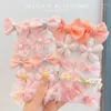 Accessoires pour cheveux, pinces à nœud papillon à fleurs mignonnes, pince à frange pour petite fille, épingle à cheveux pour enfants, ne blesse pas les femmes