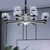 Hanglampen Nordic lichte luxe woonkamer led kristallen kroonluchter moderne minimalistische luxe eetkamer slaapkamer gouden en zwarte plafondlampen YQ240201