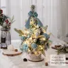 Decorações de Natal 30/40cm Mini árvore de mesa simulada cedro casa shopping janela 2024 adicionar atmosfera de ano